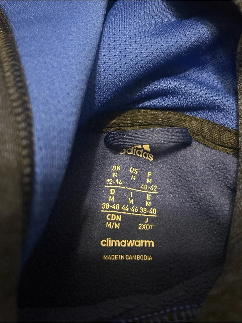 adidas Navy Hoodie with Light Blue Logo